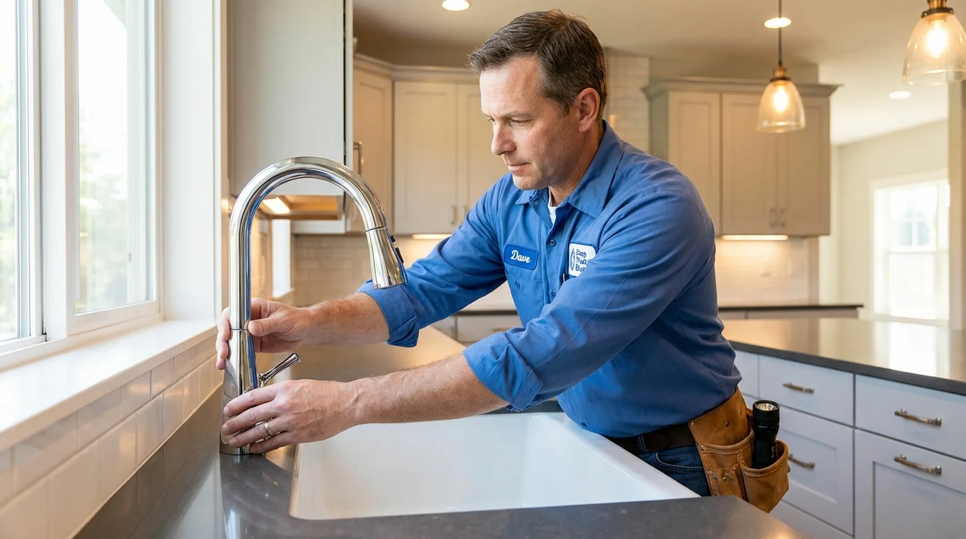 Kitchen faucet installation by Johns Plumbing LLC in Harleigh