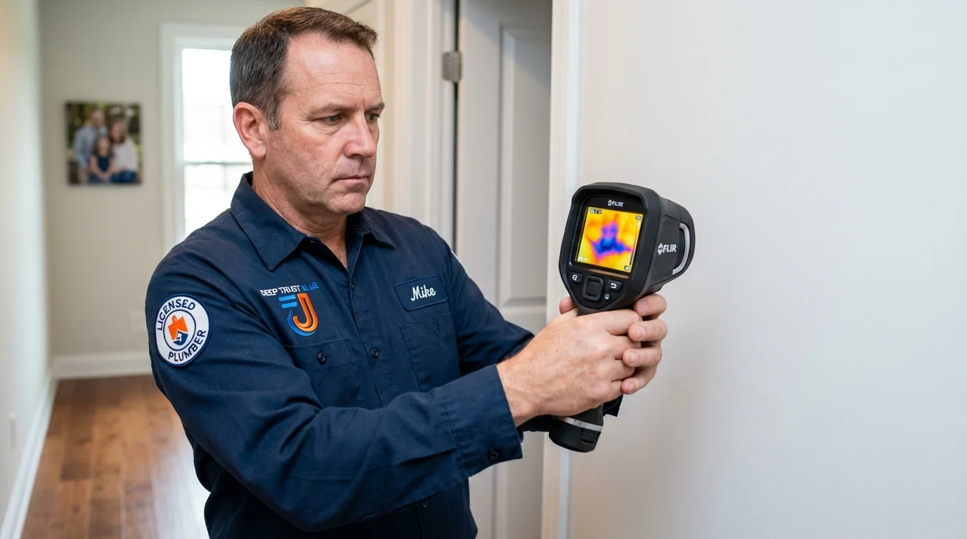 Thermal imaging leak detection by Johns Plumbing LLC in Harleigh